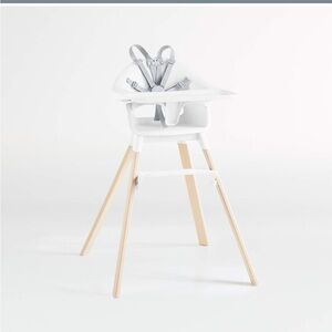 Stokke Clikk White High Chair with Adjustable Footrest